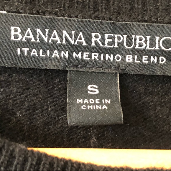 BANANA REPUBLIC crewneck sweater women’s sz S Italian Merino Wool Blend - Picture 3 of 3
